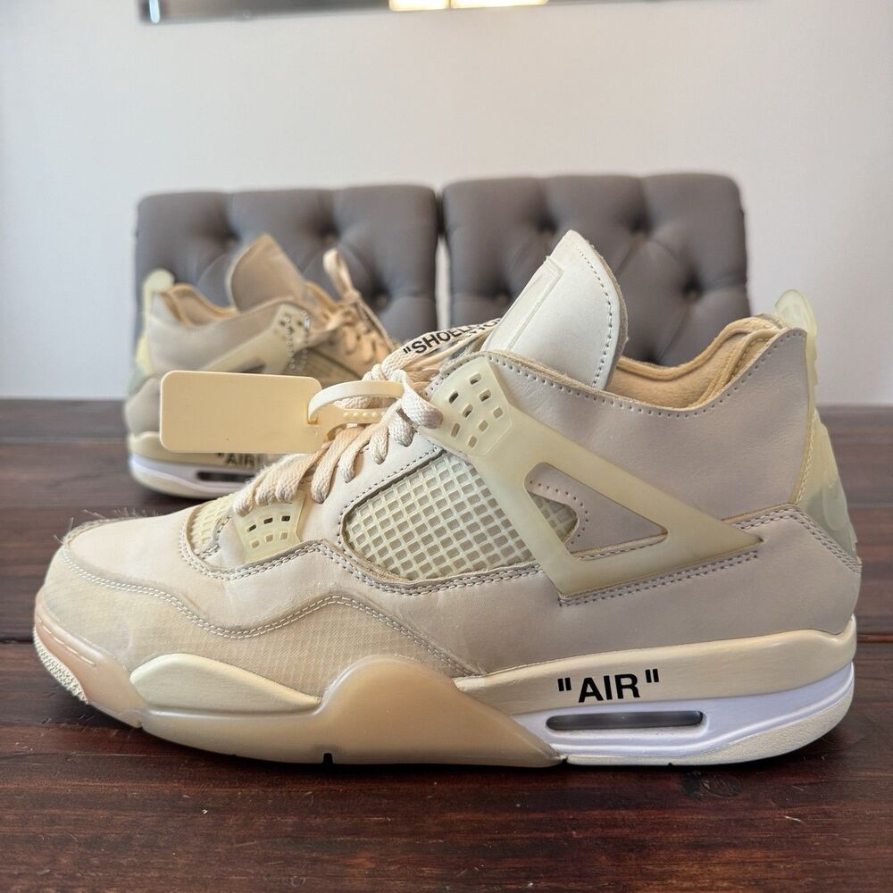 Air Jordan 4 Retro x Off-White Sail Shoes